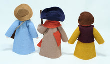 Nativity Doll Set - Three Shepherds – 3.5" Handmade Felt Waldorf Decorations by Ambrosius