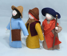 Nativity Doll Set - Three Shepherds – 3.5" Handmade Felt Waldorf Decorations by Ambrosius