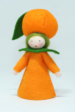 Handmade Orange Fairy Doll by Ambrosius – Eco-Friendly Wool Felt Waldorf Toy from Eco Flower Fairies LLC