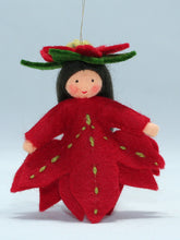 Handmade Poinsettia Princess Doll by Ambrosius – Eco-Friendly Wool Felt Waldorf Toy from Eco Flower Fairies LLC