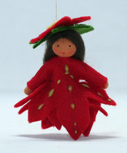 Handmade Poinsettia Princess Doll by Ambrosius – Eco-Friendly Wool Felt Waldorf Toy from Eco Flower Fairies LLC