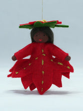 Handmade Poinsettia Princess Doll by Ambrosius – Eco-Friendly Wool Felt Waldorf Toy from Eco Flower Fairies LLC