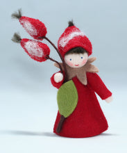 Handmade Rose Hips Fairy Doll by Ambrosius – Eco-Friendly Wool Felt Waldorf Toy from Eco Flower Fairies LLC