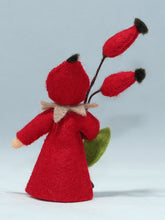 Rose Hips Fairy Doll – 2.5" & 3" Handmade Felt Waldorf Decorations by Ambrosius