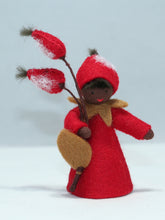 Handmade Rose Hips Fairy Doll by Ambrosius – Eco-Friendly Wool Felt Waldorf Toy from Eco Flower Fairies LLC