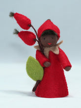 Handmade Rose Hips Fairy Doll by Ambrosius – Eco-Friendly Wool Felt Waldorf Toy from Eco Flower Fairies LLC