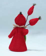 Rose Hips Fairy Doll – 2.5" & 3" Handmade Felt Waldorf Decorations by Ambrosius