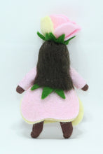 Rose Pixie Doll – 2" & 2.5" Handmade Felt Waldorf Decorations by Ambrosius