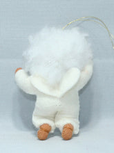 Snow Baby Doll – 2.5" Handmade Felt Waldorf Decoration by Ambrosius