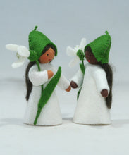 Snowdrop Fairy Doll – 2.5" & 3" Handmade Felt Waldorf Decorations by Ambrosius