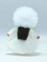 Snow Princess Doll – 2.5" Handmade Felt Waldorf Decoration by Ambrosius