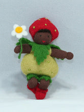 Handmade Strawberry Baby Doll by Ambrosius – Eco-Friendly Wool Felt Waldorf Toy from Eco Flower Fairies LLC