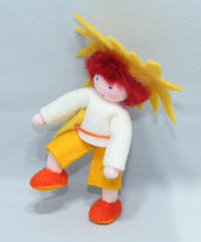 Naturekin World - Sun Child Doll – 3.5" Handmade Felt Waldorf Decoration by Ambrosius