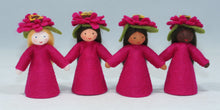 Zinnia Fairy Doll – 2.5" & 3" Handmade Felt Waldorf Decorations by Ambrosius